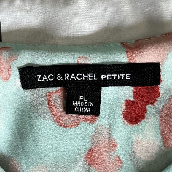 Zac & Rachel Top Womens Sz Large Petite Chiffon Tiered Flowy Tank Fairy - Picture 6 of 9